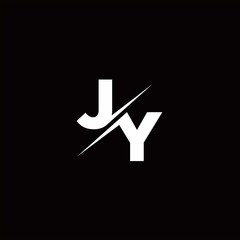 JY Logo Letter Monogram Slash with Modern logo designs template