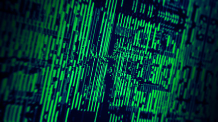 Abstract green background for use in computers, information or data illustrations