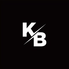 KB Logo Letter Monogram Slash with Modern logo designs template © Gariss