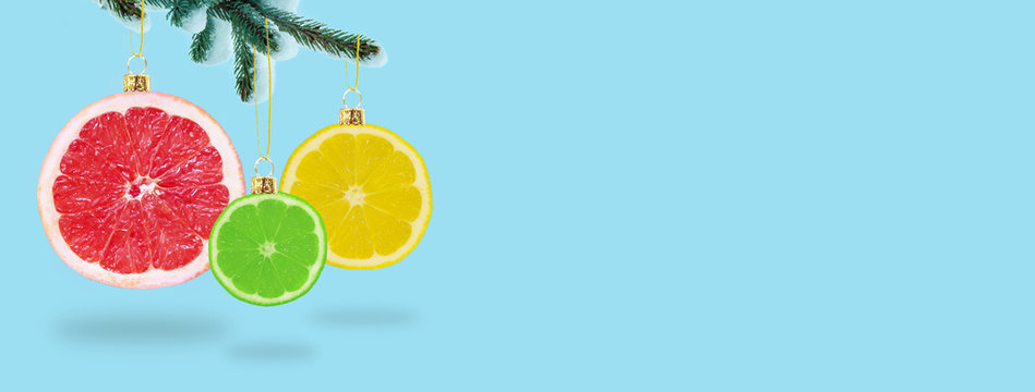Christmas and New Year minimalism banner.New year concept