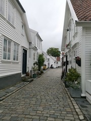 Streets and Details of Old Stavanger City Norway