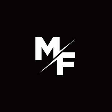 MF Logo Letter Monogram Slash with Modern logo designs template
