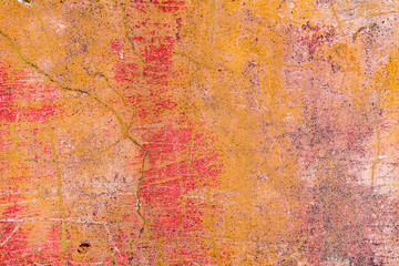 Texture of a concrete wall with cracks and scratches which can be used as a background