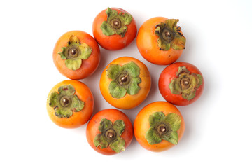 柿 カキ 果物 白背景