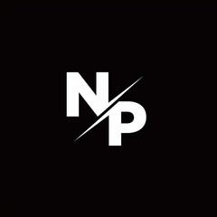 NP Logo Letter Monogram Slash with Modern logo designs template © Gariss