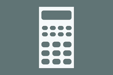 Scientific calculator for education on dark background vector illustration