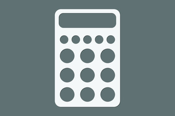 Calculator vector for business on dark background illustration