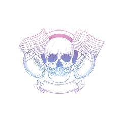 Sketch Skull american football player