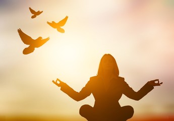 Peace abstract alone background bird christian concept