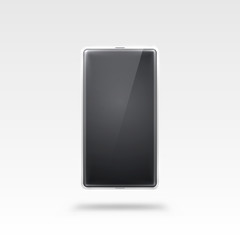 Phone with a white screen, object electronics on the white background.