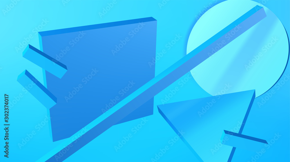 Aufkleber abstract background with blue shapes in modern avantgarde style