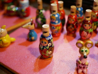 russian doll on white background