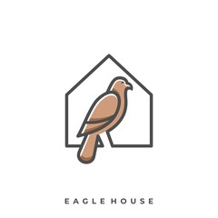 Eagle House Illustration Vector Template