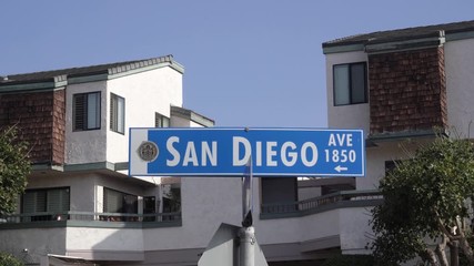 San Diego avenue sign - Street named after diego city