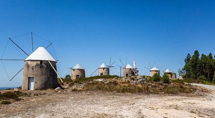 Fototapeta na wymiar Penacova Masonry Windmills of Gavinhos