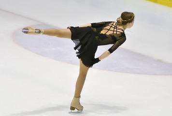Girl ice skating