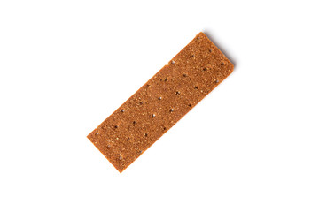 Crispbread isolated on white background.