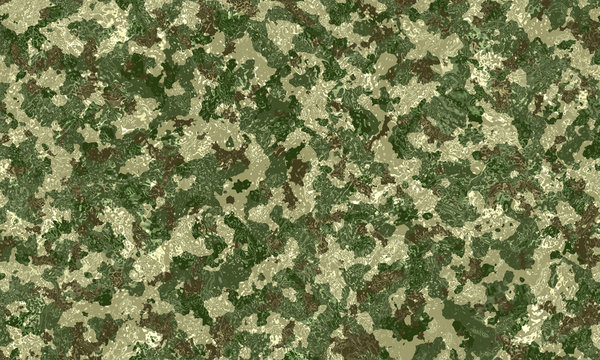 Camouflage military texture background covered with water
