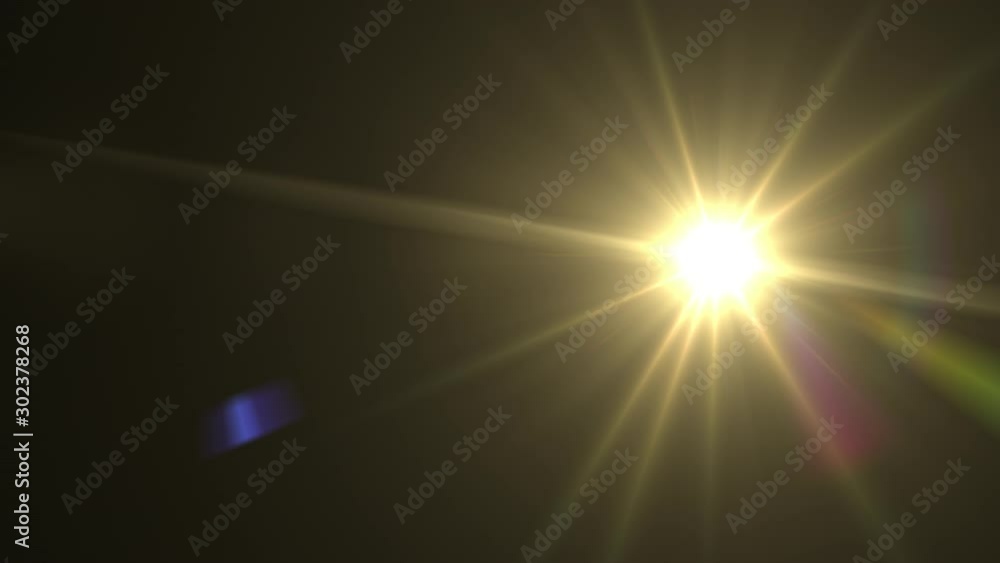 Poster sunlight and digital lens flare on space.lens flare light over black background. easy to add overlay