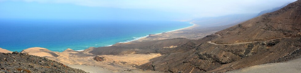 Aerial view of Cofete beach, Fuerteventura