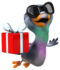 Fun pigeon - 3D Illustration