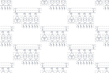 Electric wiring diagram for power transformers