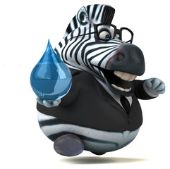 Fun zebra - 3D Illustration