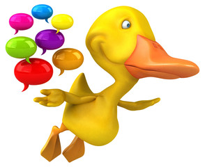 Fun duck - 3D Illustration