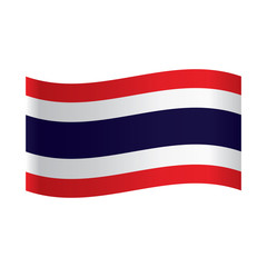 Thailand flag, official colors and proportion correctly. National Thailand flag.