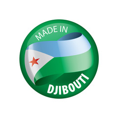 Djibouti flag, vector illustration on a white background