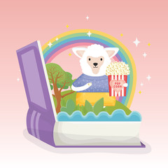 sheep with pop corn book rainbow fantasy fairy tale