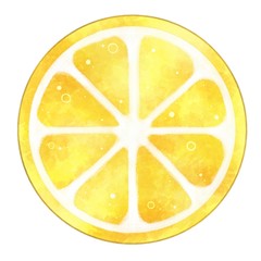 はちみつレモン 水彩風イラスト素材 サークル 円 Wall Mural フユタチ