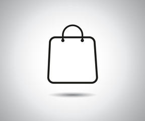 paper shopping bag vector icon illustration, online shop, sale logo eps 10