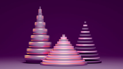 Fototapeta premium Elegant minimalism geometry background. 3d illustration, 3d rendering.