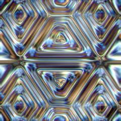 3D render seamless plastic kaleidoscope tile