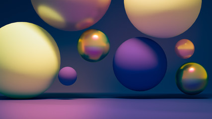 Elegant minimalism geometry background. 3d illustration, 3d rendering.