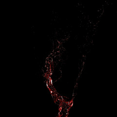 Obraz premium Splash fluid. 3d illustration, 3d rendering.