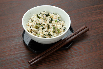 野沢菜ごはん