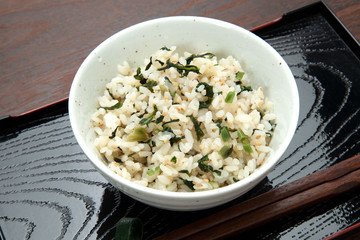 野沢菜ごはん