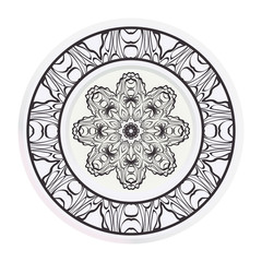 Fashion medallion. vector illustration. plate with colorful ornaments.