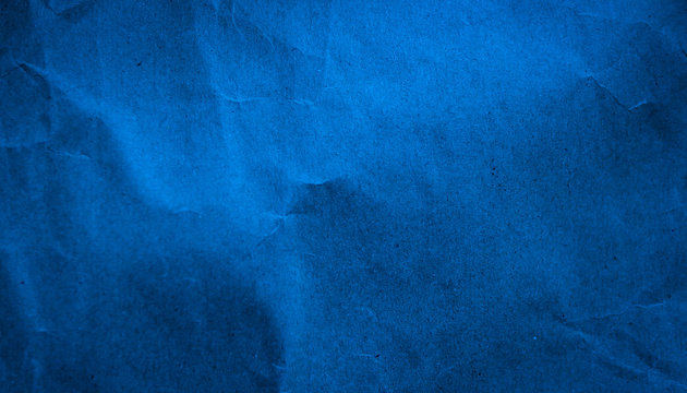 Rough Navy Blue Paper Texture. Blue Crumpled Paper Texture and