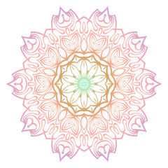 Floral decorative mandala. Spring style. Vector illustration