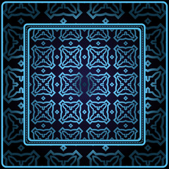 Obraz premium Decorative print with geometric pattern. Vector illustration