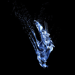 Splash fluid. 3d illustration, 3d rendering.