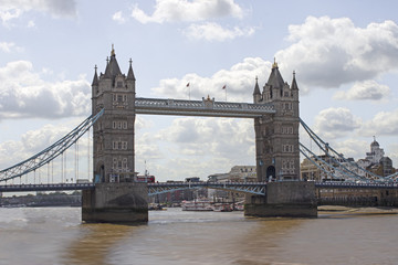 Fototapeta na wymiar tower bridge in london over river Thames, old historic drawbridge