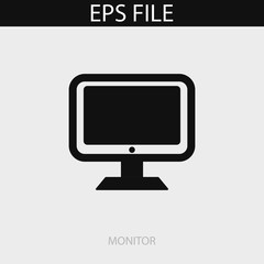 Computer monitor icon. EPS vector file.