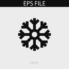 Snow flake, frost, winter icon. EPS vector file