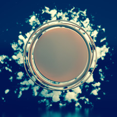 Minimalism background with smoke and clouds. 3d illustration, 3d rendering.