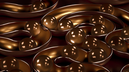 Elegant minimal background. 3d illustration, 3d rendering.