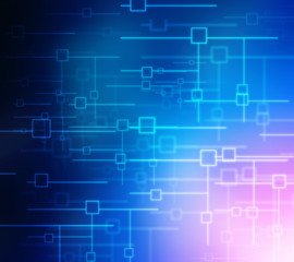 2d illustration Abstract futuristic electronic circuit technology background